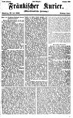 Fränkischer Kurier Dienstag 22. April 1856