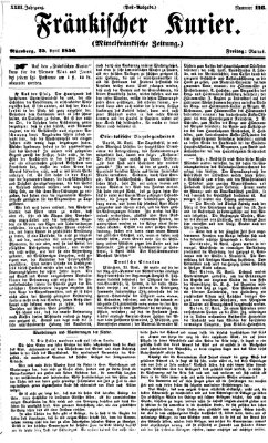 Fränkischer Kurier Freitag 25. April 1856