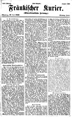 Fränkischer Kurier Montag 28. April 1856