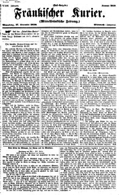 Fränkischer Kurier Mittwoch 17. September 1856