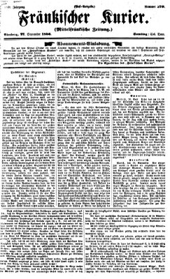 Fränkischer Kurier Samstag 27. September 1856