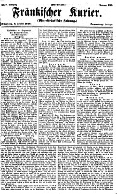 Fränkischer Kurier Donnerstag 2. Oktober 1856