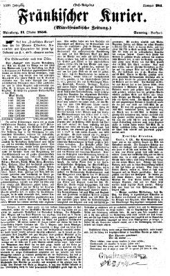 Fränkischer Kurier Samstag 11. Oktober 1856