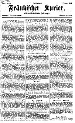 Fränkischer Kurier Montag 13. Oktober 1856