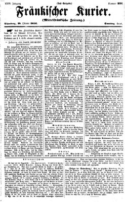 Fränkischer Kurier Samstag 18. Oktober 1856