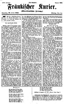 Fränkischer Kurier Dienstag 28. Oktober 1856