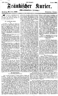 Fränkischer Kurier Donnerstag 30. Oktober 1856