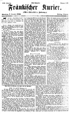 Fränkischer Kurier Freitag 7. November 1856