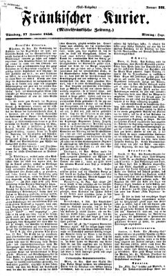 Fränkischer Kurier Montag 17. November 1856