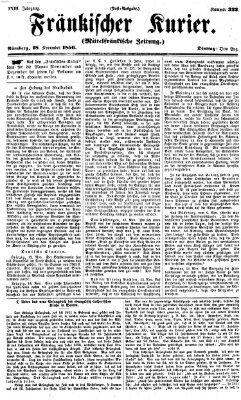 Fränkischer Kurier Dienstag 18. November 1856