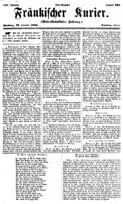 Fränkischer Kurier Samstag 22. November 1856