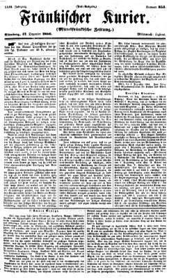 Fränkischer Kurier Mittwoch 17. Dezember 1856