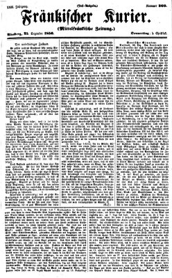 Fränkischer Kurier Donnerstag 25. Dezember 1856