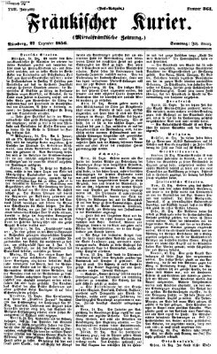 Fränkischer Kurier Samstag 27. Dezember 1856