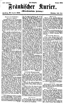 Fränkischer Kurier Sonntag 28. Dezember 1856