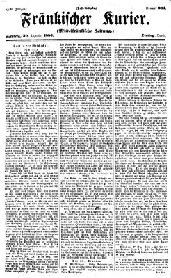 Fränkischer Kurier Dienstag 30. Dezember 1856