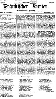 Fränkischer Kurier Donnerstag 1. Januar 1857