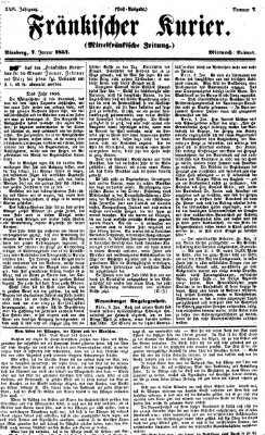 Fränkischer Kurier Mittwoch 7. Januar 1857