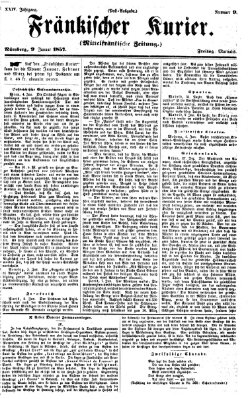 Fränkischer Kurier Freitag 9. Januar 1857