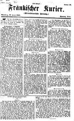 Fränkischer Kurier Sonntag 18. Januar 1857