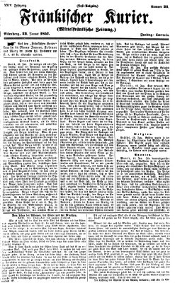 Fränkischer Kurier Freitag 23. Januar 1857