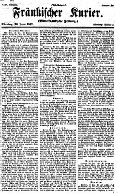 Fränkischer Kurier Montag 26. Januar 1857