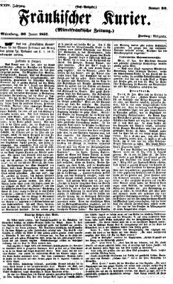 Fränkischer Kurier Freitag 30. Januar 1857