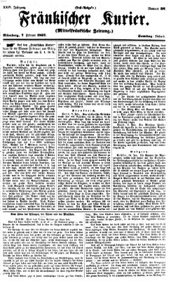 Fränkischer Kurier Samstag 7. Februar 1857