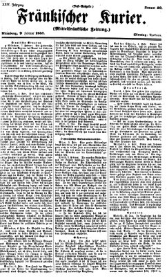 Fränkischer Kurier Montag 9. Februar 1857