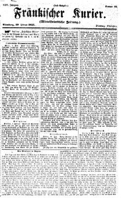 Fränkischer Kurier Dienstag 10. Februar 1857