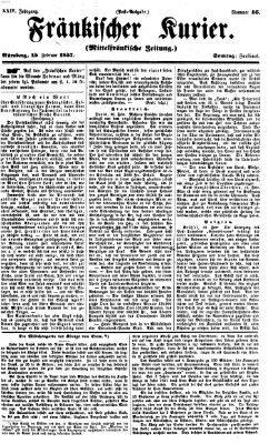 Fränkischer Kurier Sonntag 15. Februar 1857