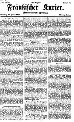 Fränkischer Kurier Montag 16. Februar 1857