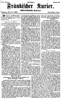 Fränkischer Kurier Donnerstag 19. Februar 1857