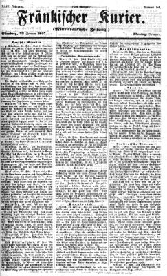 Fränkischer Kurier Montag 23. Februar 1857