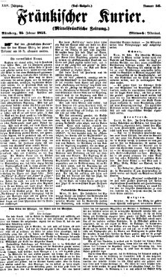 Fränkischer Kurier Mittwoch 25. Februar 1857