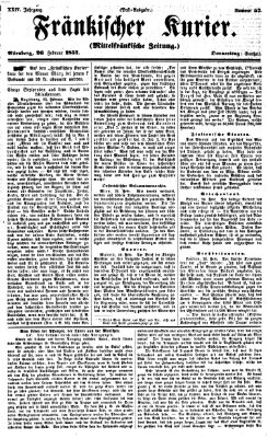 Fränkischer Kurier Donnerstag 26. Februar 1857