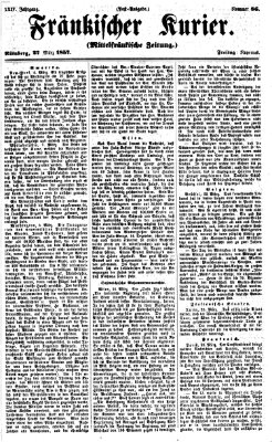 Fränkischer Kurier Freitag 27. März 1857