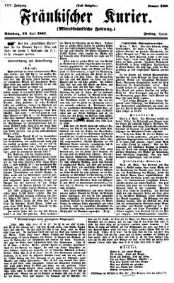 Fränkischer Kurier Freitag 10. April 1857