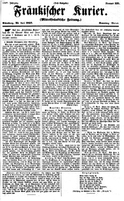 Fränkischer Kurier Samstag 25. April 1857