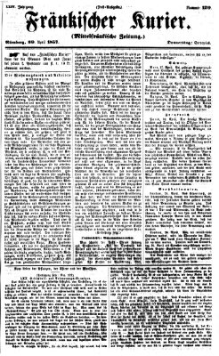 Fränkischer Kurier Donnerstag 30. April 1857