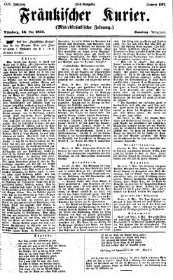 Fränkischer Kurier Samstag 16. Mai 1857