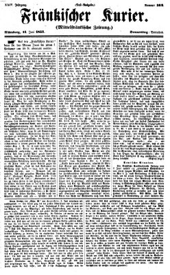 Fränkischer Kurier Donnerstag 11. Juni 1857