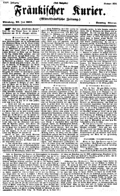 Fränkischer Kurier Samstag 20. Juni 1857