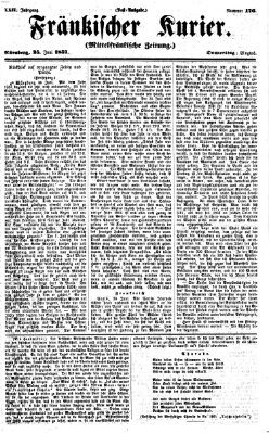 Fränkischer Kurier Donnerstag 25. Juni 1857