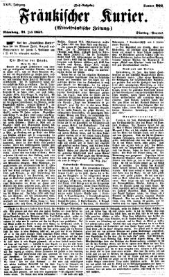 Fränkischer Kurier Dienstag 21. Juli 1857