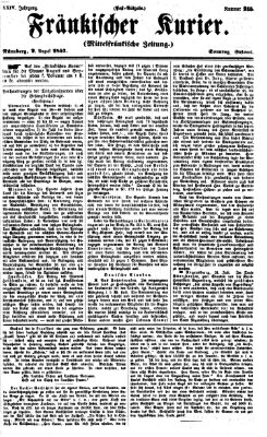 Fränkischer Kurier Sonntag 2. August 1857