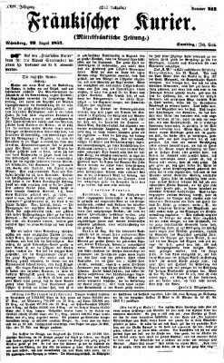 Fränkischer Kurier Samstag 29. August 1857