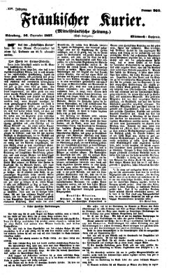 Fränkischer Kurier Sonntag 16. August 1857