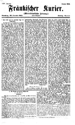 Fränkischer Kurier Samstag 22. August 1857