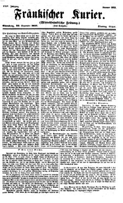 Fränkischer Kurier Samstag 29. August 1857